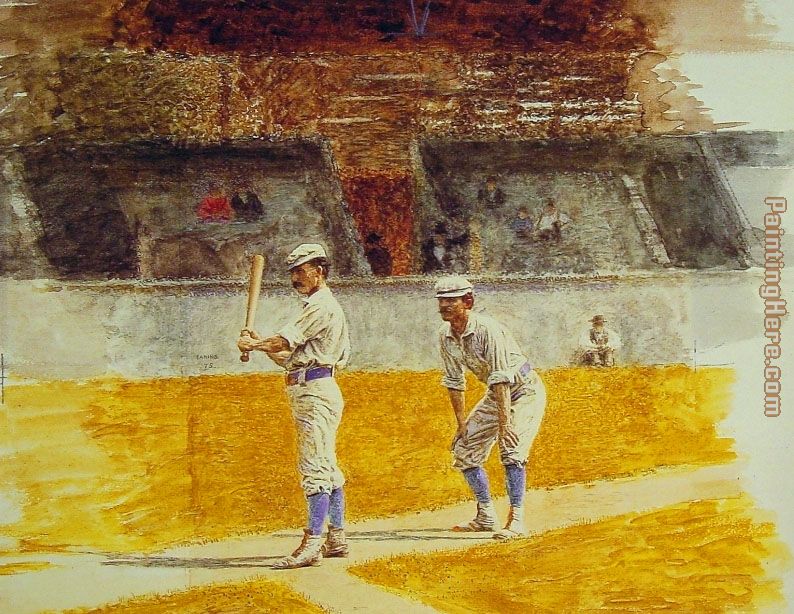 Baseball Players Practicing painting - Thomas Eakins Baseball Players Practicing art painting